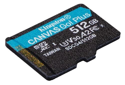 512GB MSDXC CANVAS GO PLUS 200R GEN4 A2 U3 V30 CARD + ADAPTER