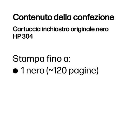 HP 304 BLACK ORIGINAL INK EN/PL/HU/CZ/SL Cartridge