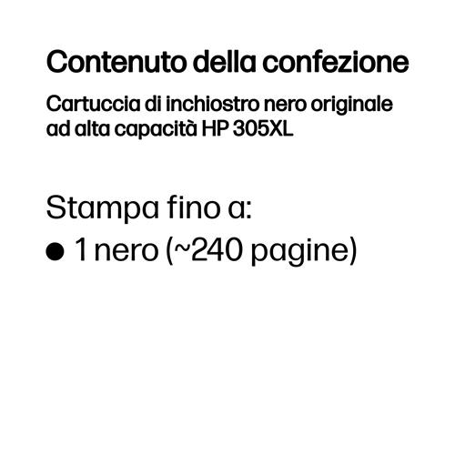 HP 305XL HIGH YIELD BLACK EN/RU/FR/PL/CZ/HU Ink Cartridge