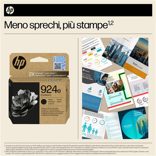 HP 924E EVOMORE BLACK EN/FR/IT/PT/ES Ink Cartridge