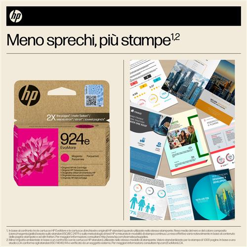 HP 924E EVOMORE MAGENTA EN/FR/IT/PT/ES Ink Cartridge