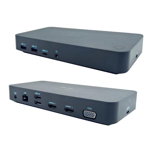I-TEC USB 3.0/USB-C/TB 3X LCD 3X VIDEO DOCKING STATION PD 65W