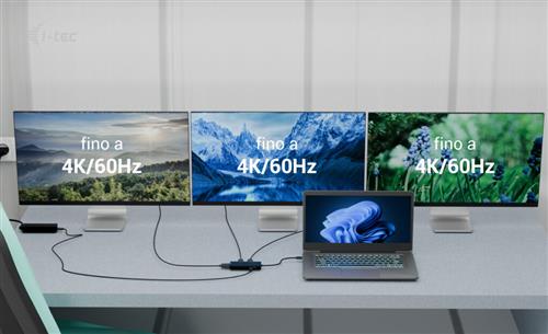 I-TEC USB-C 3X 4K HDMI ADAPTER VIDEO ADAPTER PD 100W