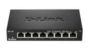 D-Link DES-108 switch di rete Non gestito Fast Ethernet (10/100) Nero