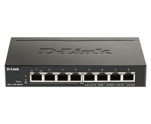 D-Link DGS-1100-08PV2 switch di rete Gestito L2/L3 Gigabit Ethernet (10/100/1000) Supporto Power over Ethernet (PoE) Nero