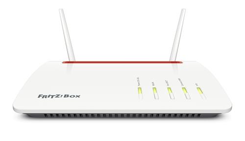 FRITZ!Box 6890 LTE INT router wireless Gigabit Ethernet Dual-band (2.4 GHz/5 GHz) 4G Rosso, Bianco