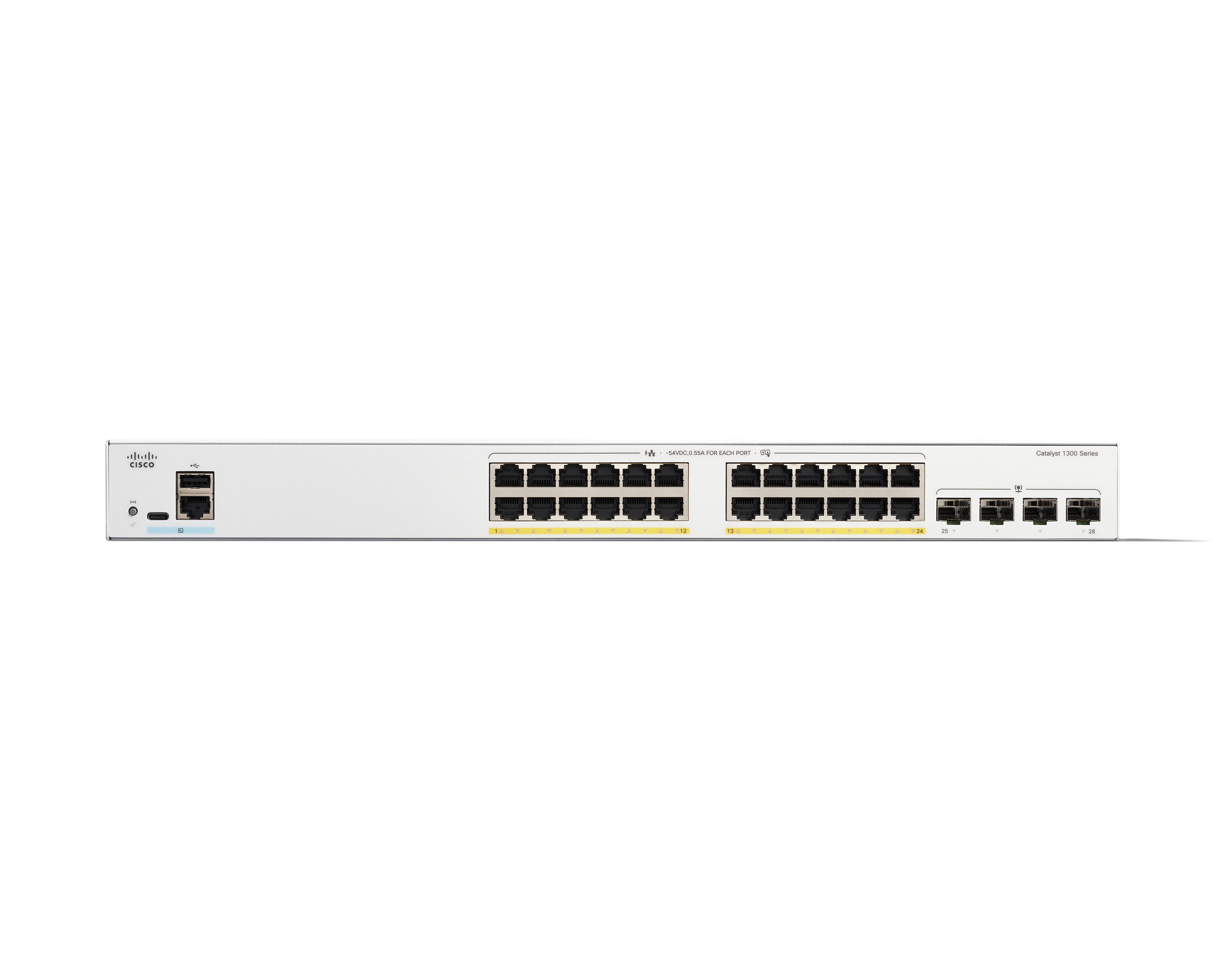 Cisco Catalyst 1300 Gestito L2/L3 Gigabit Ethernet (10/100/1000) Supporto Power over Ethernet (PoE) Grigio