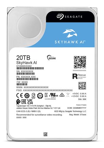 SKYHAWK AI 20TB HDD SATA 6GB/S 512MB CACHE 3.5IN CMR HELIUM