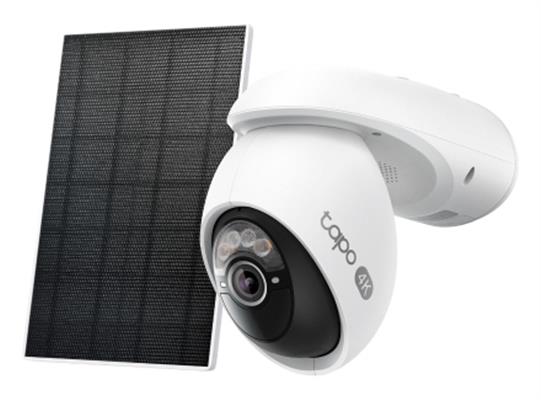 SOLAR-POWERED PAN/TILT SECURITY CAMERA KIT 4K 8MP 2.4 GHZ/5 GHZ