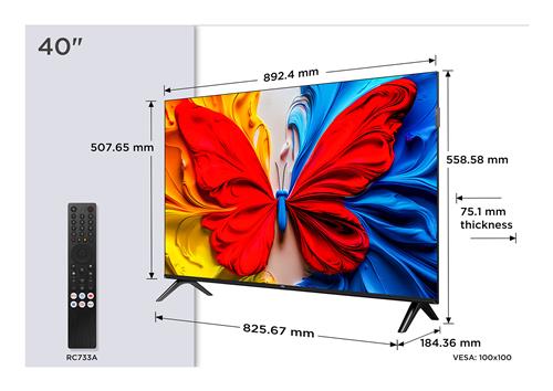 TVC LED 40 QLED GOOGLE TV 60 HZ DOLBY AUDIO BT300 NIT