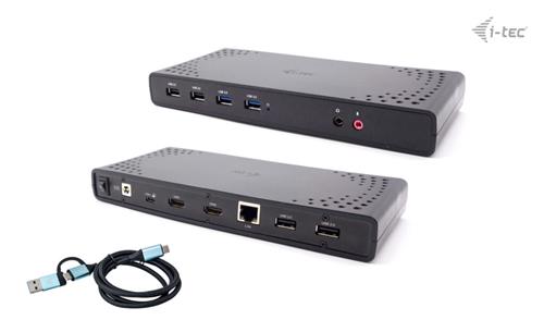 USB 3.0/USB-C/TB 2X HDMI DOCKING STATION + PD 85W UK VERS