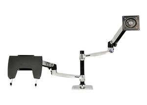 LX REDESIGN DUAL ARM POLE MOUNT 2 FLAT PANEL OR FP AND NOTEBOOK