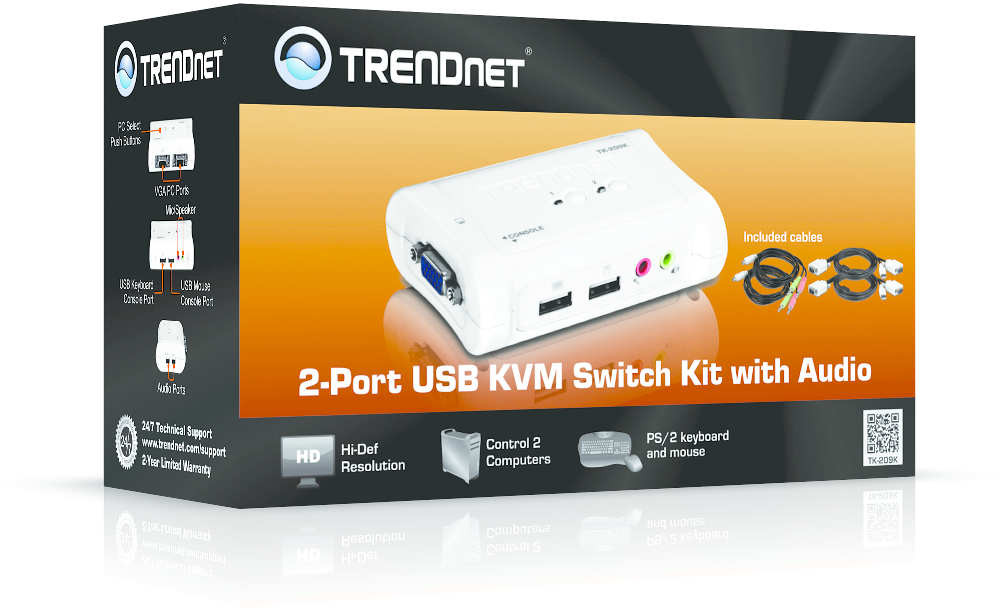 Trendnet TK-209K switch per keyboard-video-mouse (kvm)