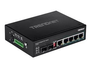 6-PORT HARDENED INDUSTRIAL GIGABIT POE+ SWITCH