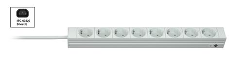 Vertiv Knürr PDU DI-STRIP, Basic, 0U/1U, ingresso IEC 60320 C14 230V 10A, uscite (8) Schuko