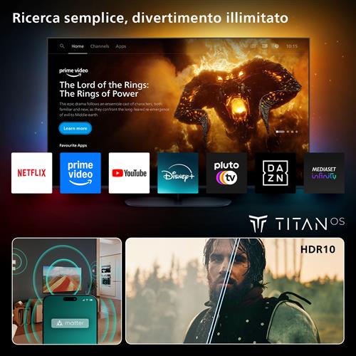 TVC LED 24IN HD SMART TV 1920x1080 TITAN OS WIFI HDMI USB