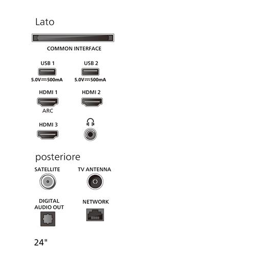 TVC LED 24IN HD SMART TV 1920x1080 TITAN OS WIFI HDMI USB