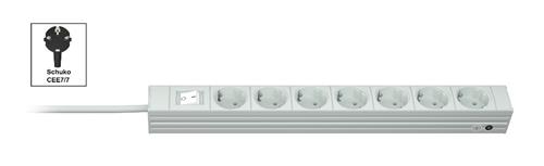 Vertiv Knürr PDU DI-STRIP, Basic, 0U/1U, ingresso Schuko 230V 16A, uscite (7) Schuko