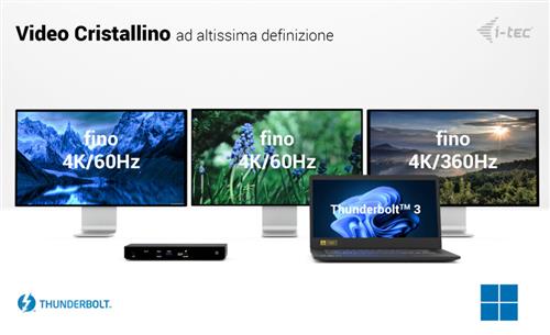 I-TEC THUNDERBOLT4 3X DISPLAY DOCKING STATION POWER DELIVERY 9