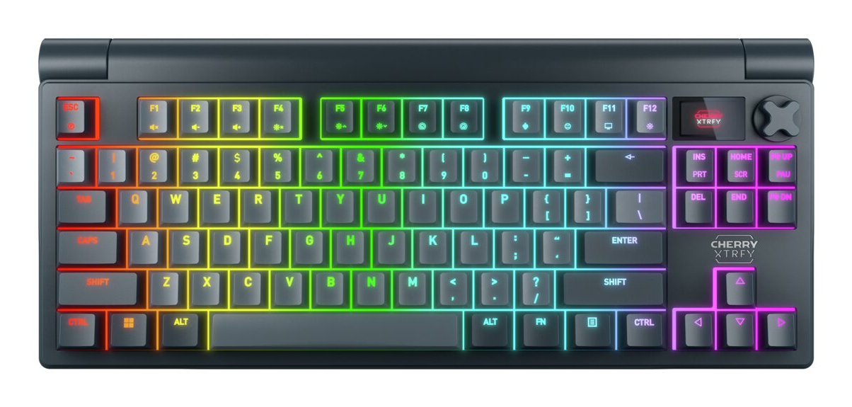 CHERRY XTRFY MX 8.3 TKL Wireless tastiera Gaming USB + RF Wireless + Bluetooth QWERTY Inglese US Grigio