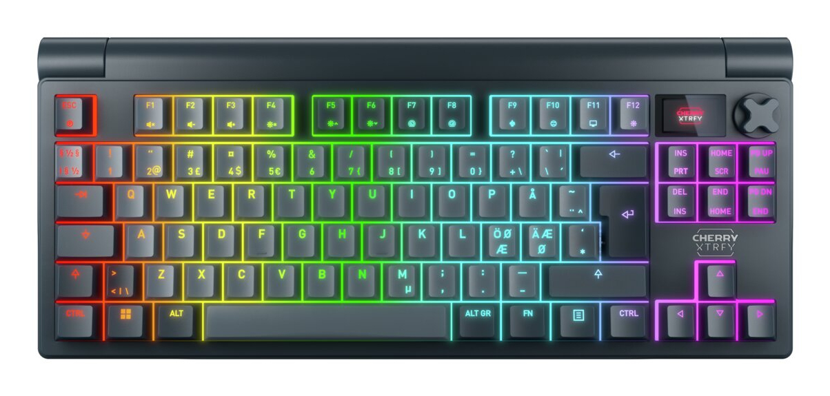 CHERRY XTRFY MX 8.3 TKL Wireless tastiera Gaming USB + RF Wireless + Bluetooth QWERTY Nordic Grigio