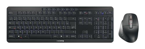 CHERRY Stream desktop ultimate tastiera Mouse incluso Casa/ufficio USB + RF Wireless + Bluetooth AZERTY Francese Nero
