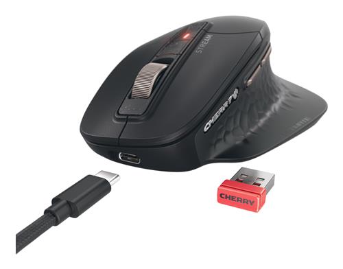 CHERRY Stream desktop ultimate tastiera Mouse incluso Casa/ufficio USB + RF Wireless + Bluetooth AZERTY Francese Nero