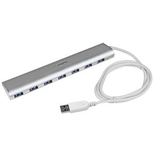 StarTech.com ST73007UA hub di interfaccia USB 3.2 Gen 1 (3.1 Gen 1) Type-A 5000 Mbit/s Argento, Bianco