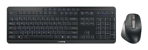 CHERRY Stream desktop ultimate tastiera Mouse incluso Casa/ufficio USB + RF Wireless + Bluetooth QWERTY Inglese Nero