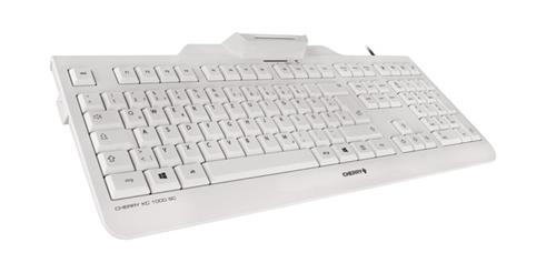 CHERRY KC 1000 SC tastiera Universale USB AZERTY Belga Bianco