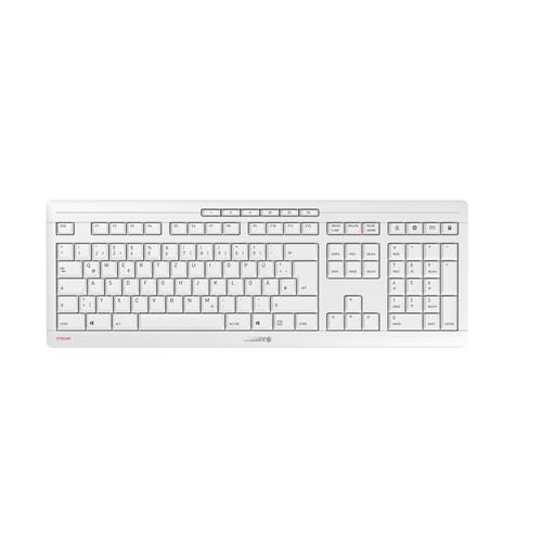 CHERRY Stream Desktop Recharge tastiera Mouse incluso Universale RF Wireless QWERTZ Svizzere Grigio