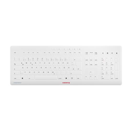 CHERRY Stream tastiera Universale Wireless a RF + USB QWERTZ Tedesco Bianco