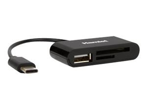 LETTORE MEMORIE SD/MICROSD/USB E HUB USB 2.0 INTERFACCIA USB-C