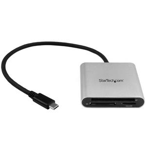 StarTech.com FCREADU3C lettore di schede USB 3.2 Gen 1 (3.1 Gen 1) Type-C Nero, Argento