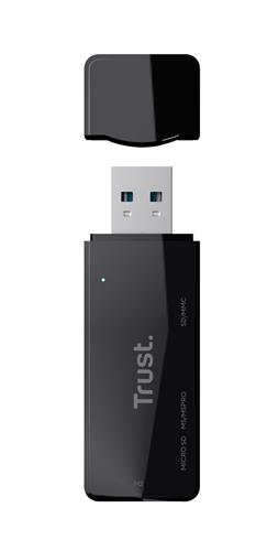 Trust NANGA lettore di schede USB 3.2 Gen 1 (3.1 Gen 1) Type-A Nero