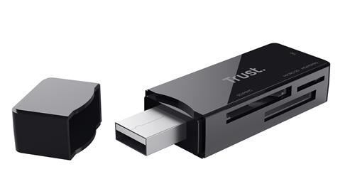 Trust NANGA lettore di schede USB 3.2 Gen 1 (3.1 Gen 1) Type-A Nero