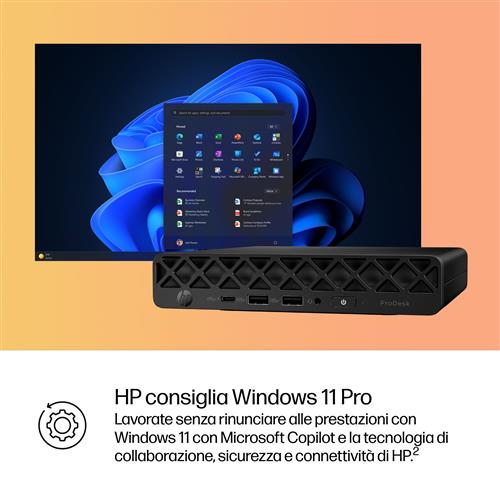 PRODESK 4 MINI G1I U5-235T 16GB 512GB NOOD W11P