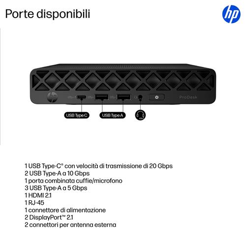 PRODESK 4 MINI G1I U5-235T 16GB 512GB NOOD W11P