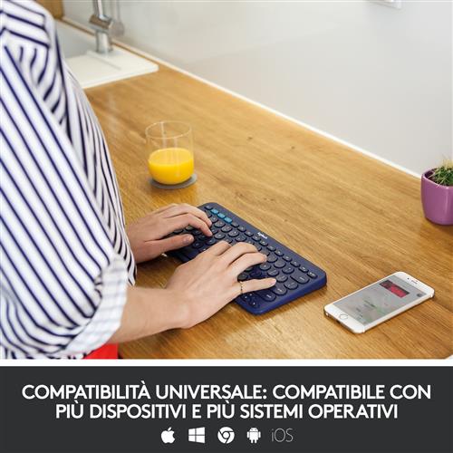 K380 KEYBOARD BLUE MULTI-DEVICEBLUETOOTH(ITALIAN)