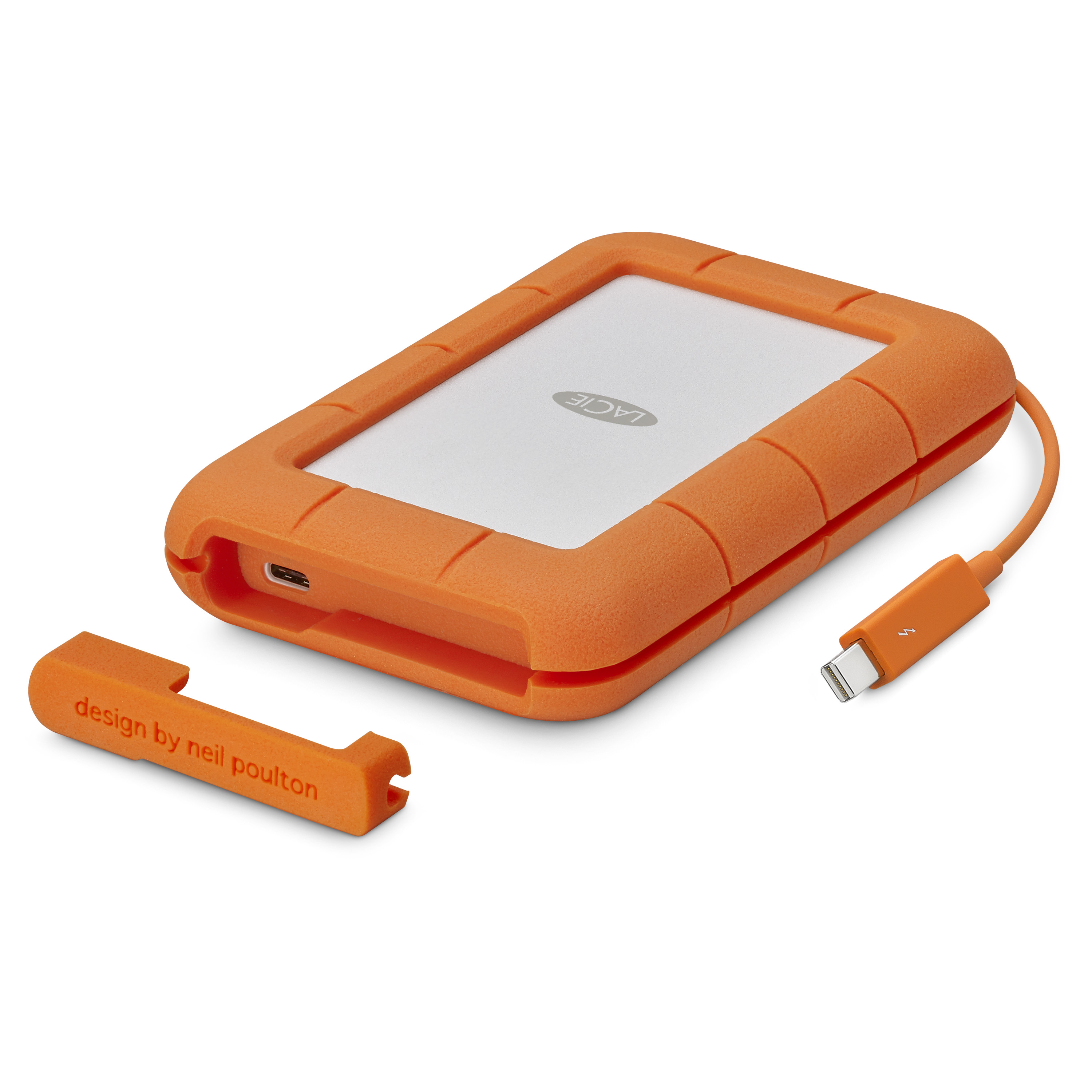 LaCie Rugged USB-C disco rigido esterno 5 TB USB tipo-C 3.2 Gen 1 (3.1 Gen 1) Grigio, Giallo