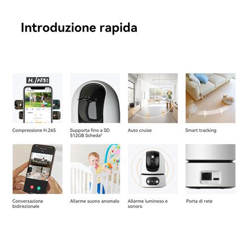 Imou Ranger Dual Pro 6MP Telecamera di sicurezza IP Interno 2304 x 1296 Pixel Scrivania
