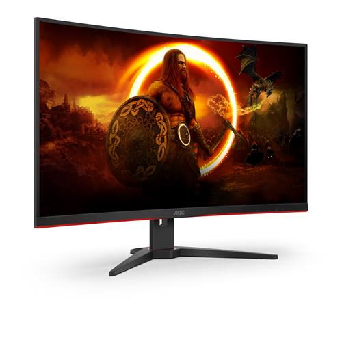 AOC G2 C32G2ZE/BK Monitor PC 80 cm (31.5) 1920 x 1080 Pixel Full HD LED Nero, Rosso