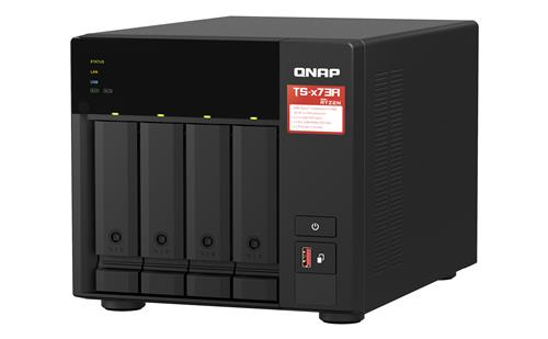 QNAP TS-473A + QSW-1105-5T Bundle Pack NAS Tower Ryzen Embedded V1500B 8 GB DDR4 0 TB QNAP Turbo System Nero