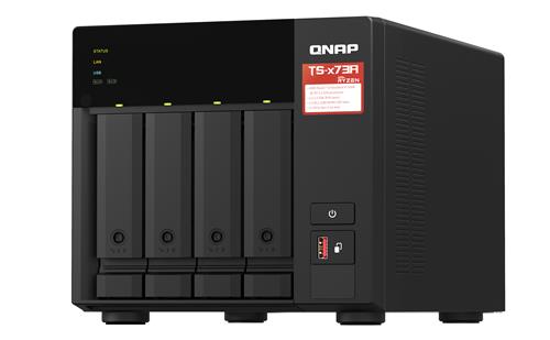 QNAP TS-473A + QSW-1105-5T Bundle Pack NAS Tower Ryzen Embedded V1500B 8 GB DDR4 0 TB QNAP Turbo System Nero