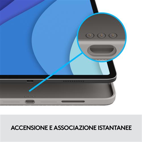 Logitech Combo Touch Custodia con Tastiera per iPad Pro 11 pollici (1a, 2a, 3a gen - 2018, 2020, 2021) - Tastiera Retroilluminata Rimovibile, Trackpad, Smart Connector - Grigio