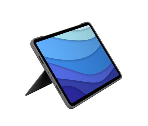 Logitech Combo Touch Custodia con Tastiera per iPad Pro 11 pollici (1a, 2a, 3a gen - 2018, 2020, 2021) - Tastiera Retroilluminata Rimovibile, Trackpad, Smart Connector - Grigio