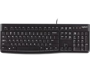 Logitech K120 Corded Keyboard tastiera Ufficio USB QWERTY Inglese UK Nero