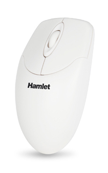 Hamlet OEM Mouse USB 1000 DPI 2 Tasti e Scroll Bianco