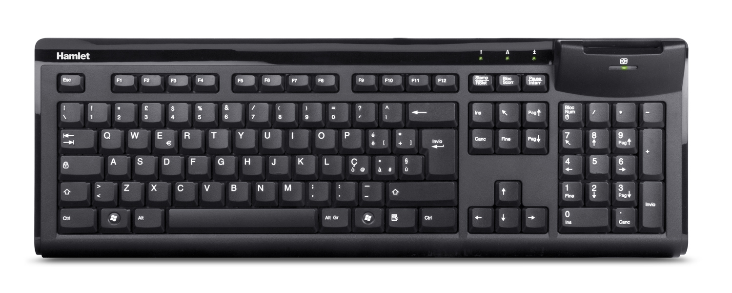 Hamlet Smart Card Keyboard tastiera usb professionale con lettore smart card integrato