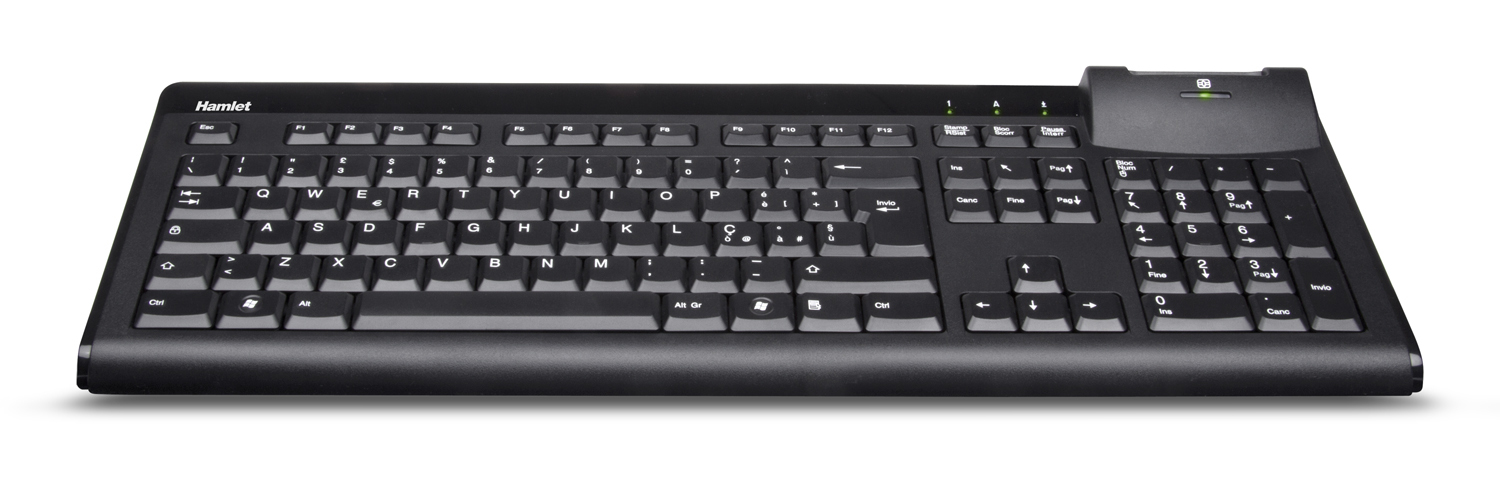 Hamlet Smart Card Keyboard tastiera usb professionale con lettore smart card integrato